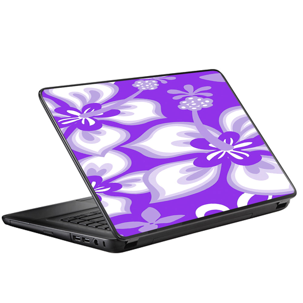  Hibiscus Hawaiian Flowers Purple Universal 13 to 16 inch wide laptop Skin