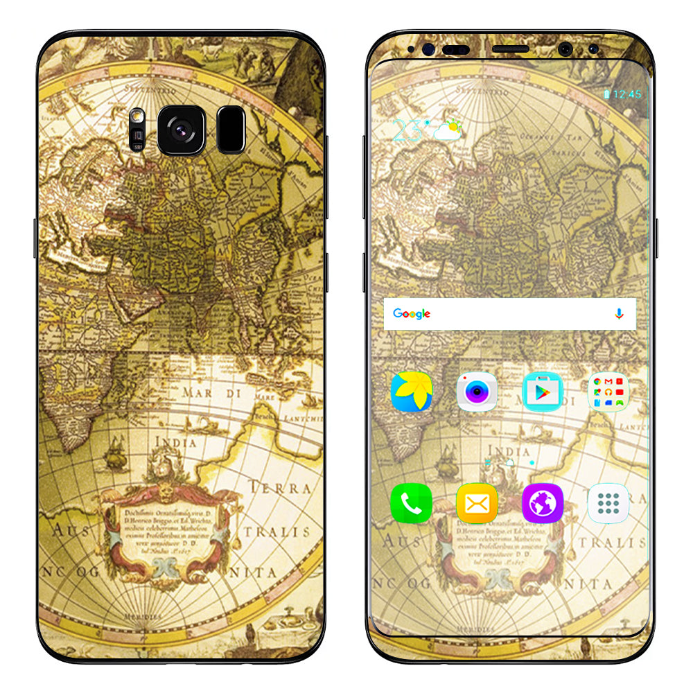  Old School Maps Samsung Galaxy S8 Skin