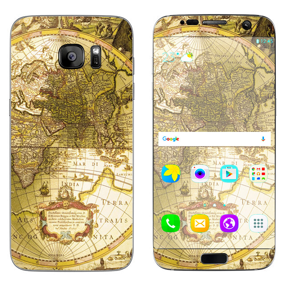  Old School Maps Samsung Galaxy S7 Edge Skin