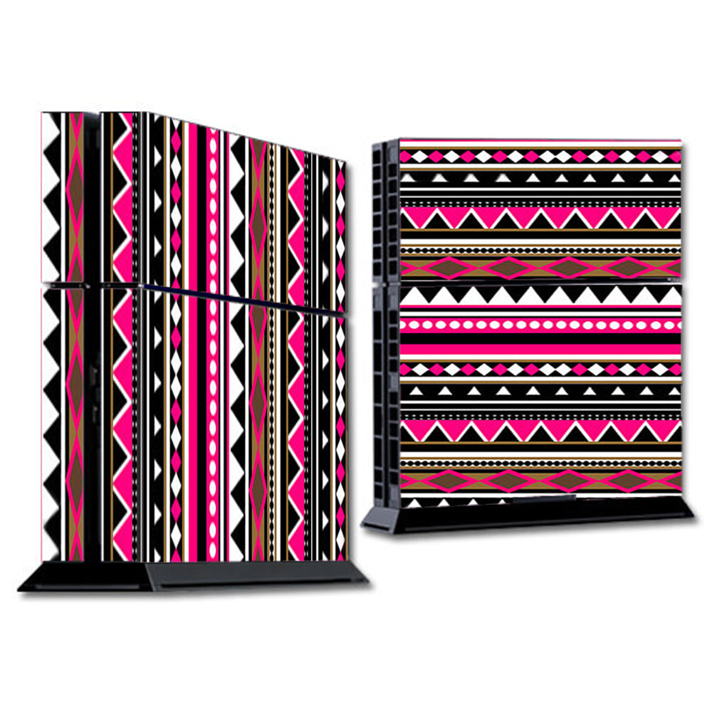  Pink Aztec Indian Chevron Sony Playstation PS4 Skin