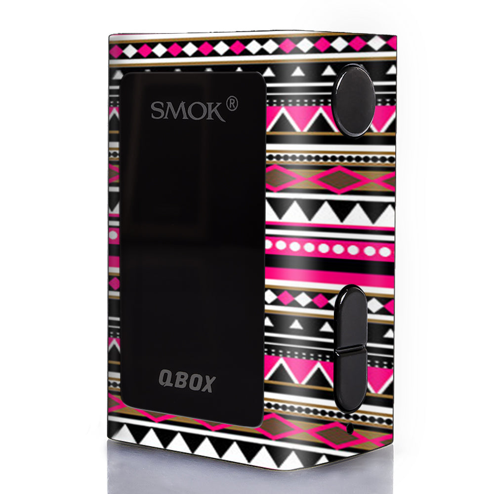  Pink Aztec Indian Chevron Smok Q-Box Skin