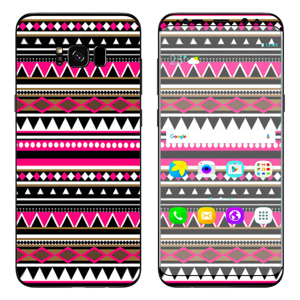  Pink Aztec Indian Chevron Samsung Galaxy S8 Plus Skin