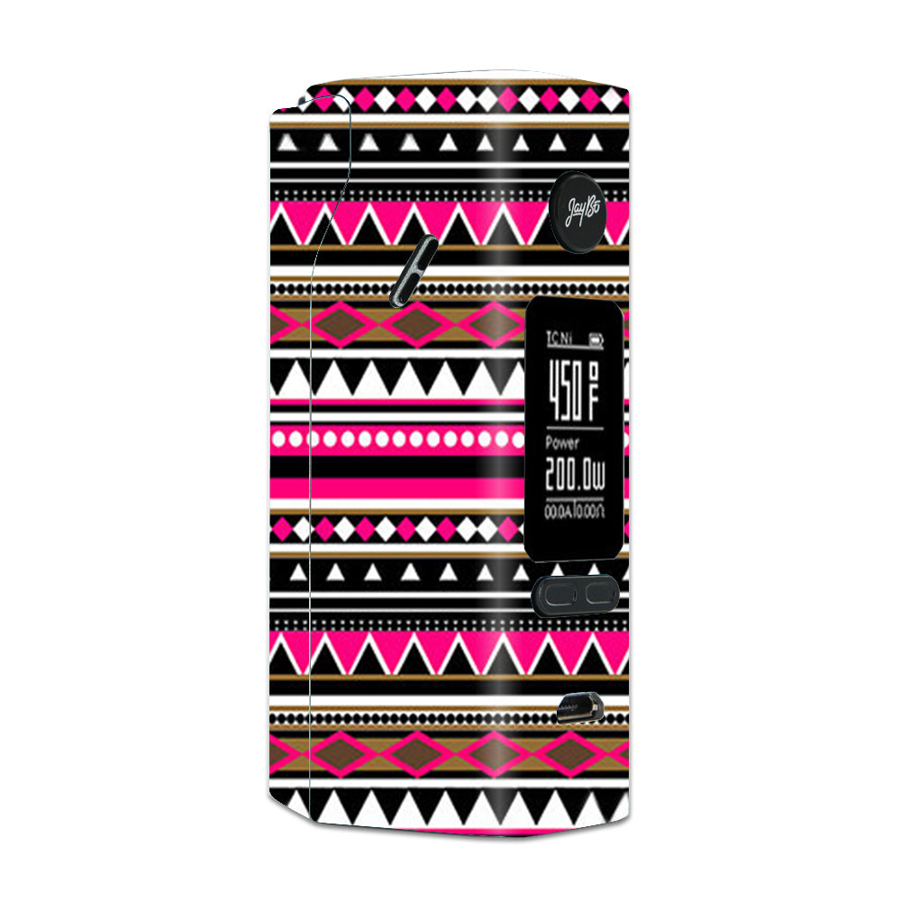  Pink Aztec Indian Chevron Wismec Reuleaux RX 2/3 combo kit Skin