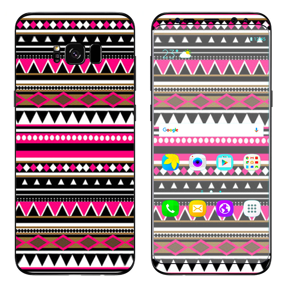  Pink Aztec Indian Chevron Samsung Galaxy S8 Skin