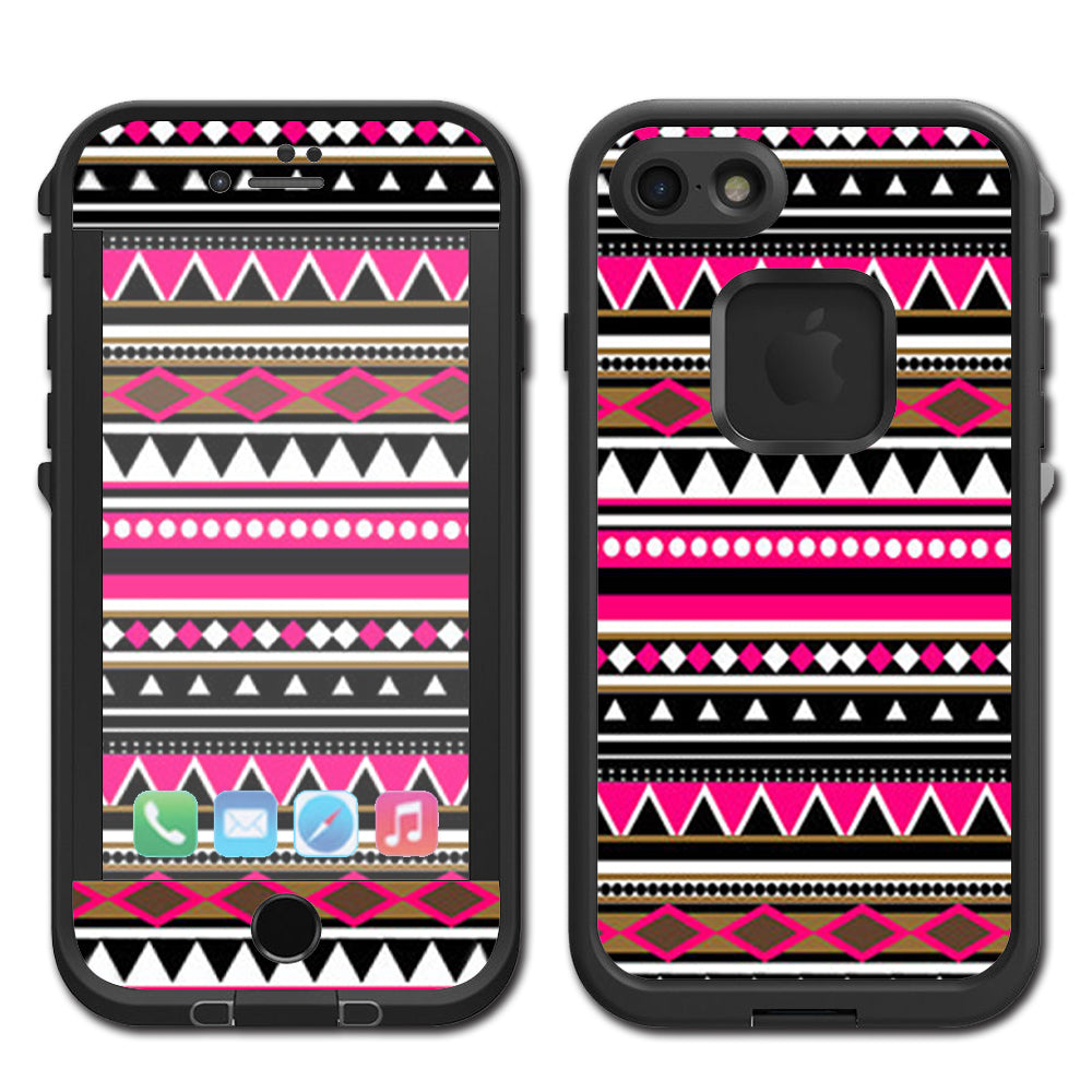  Pink Aztec Indian Chevron Lifeproof Fre iPhone 7 or iPhone 8 Skin