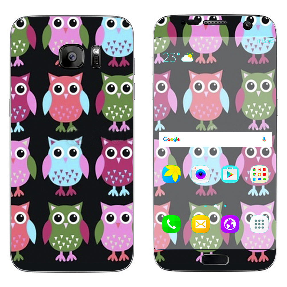  Cute Owls Samsung Galaxy S7 Edge Skin
