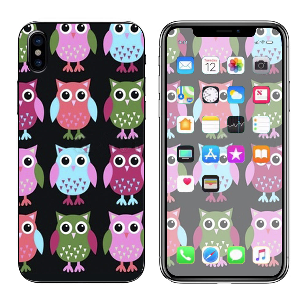  Cute Owls Apple iPhone X Skin
