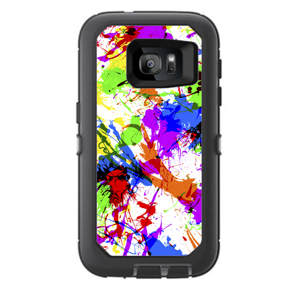  Paint Splatter Otterbox Defender Samsung Galaxy S7 Skin