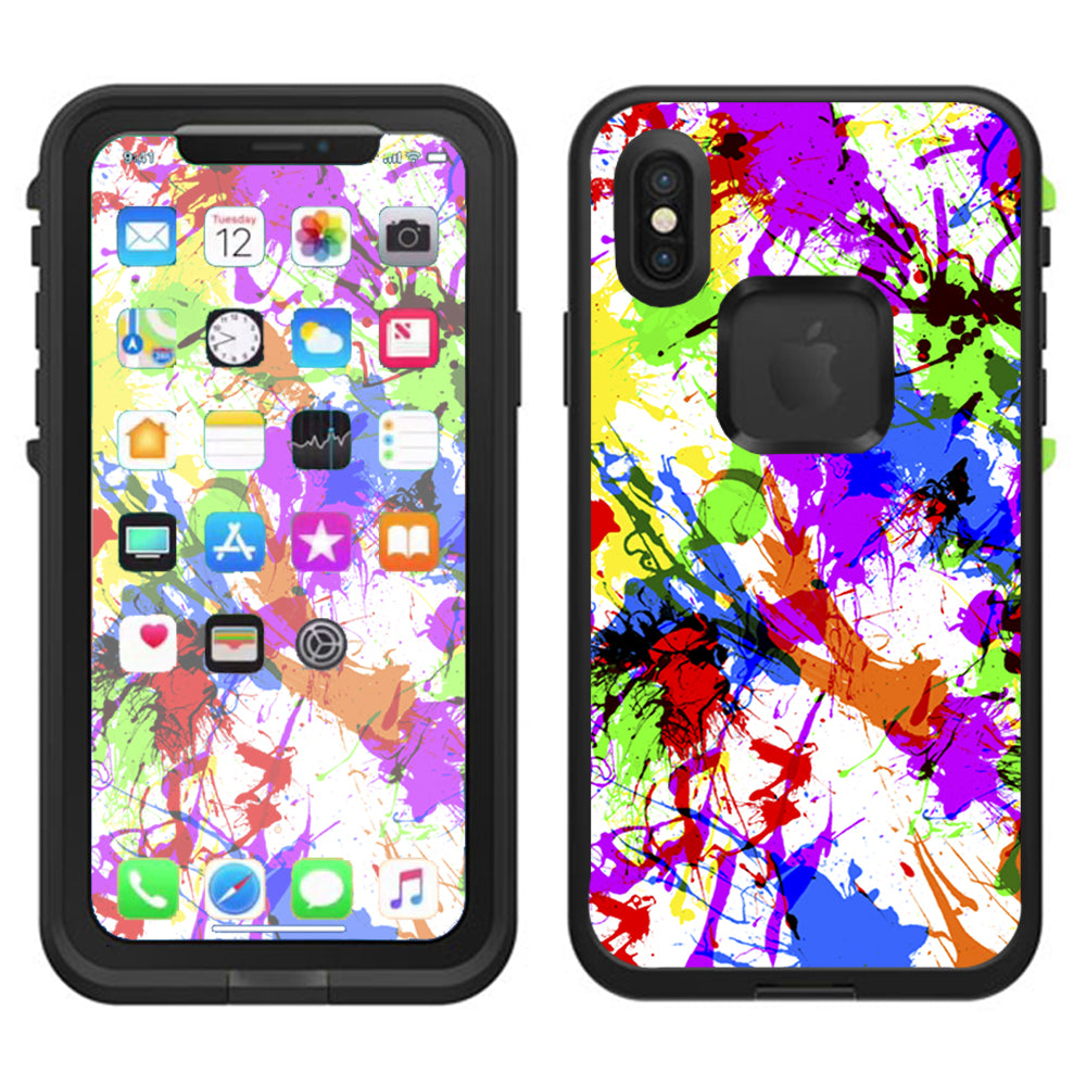  Paint Splatter Lifeproof Fre Case iPhone X Skin