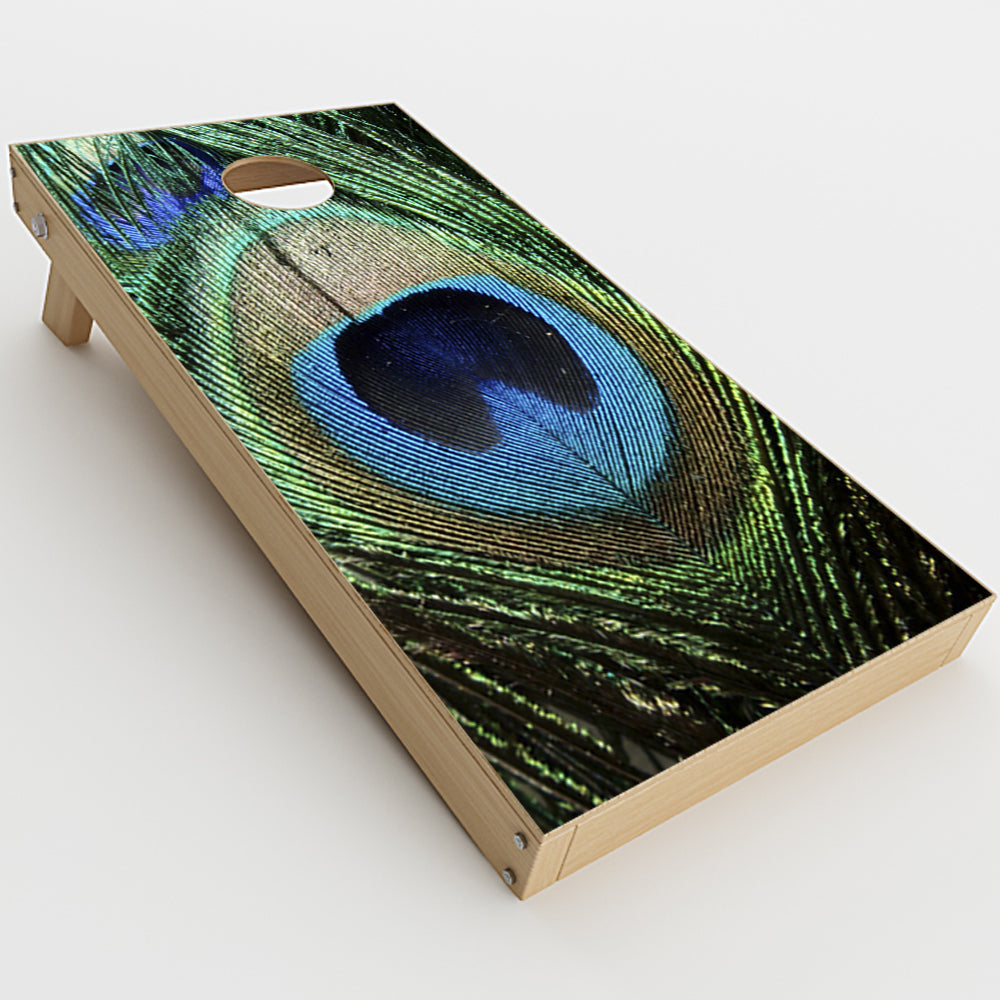  Peacock Feather Cornhole Game Boards  Skin