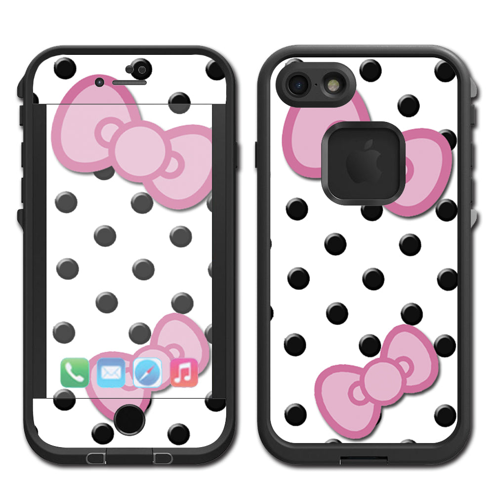  Pink Bows Lifeproof Fre iPhone 7 or iPhone 8 Skin