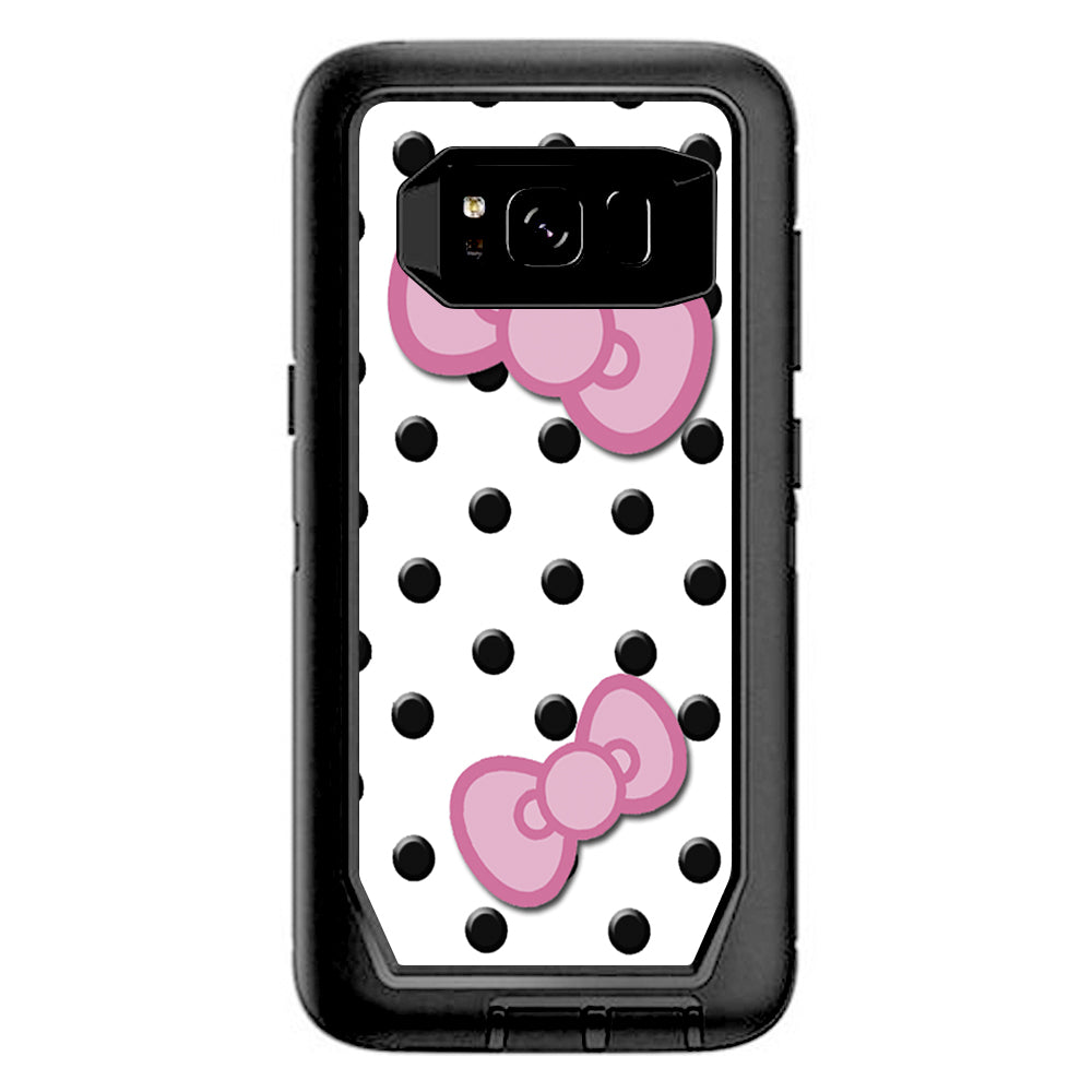  Pink Bows Otterbox Defender Samsung Galaxy S8 Skin