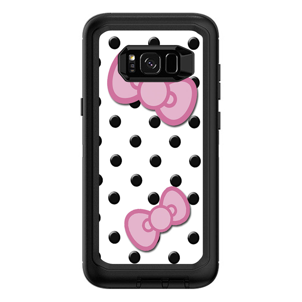  Pink Bows Otterbox Defender Samsung Galaxy S8 Plus Skin