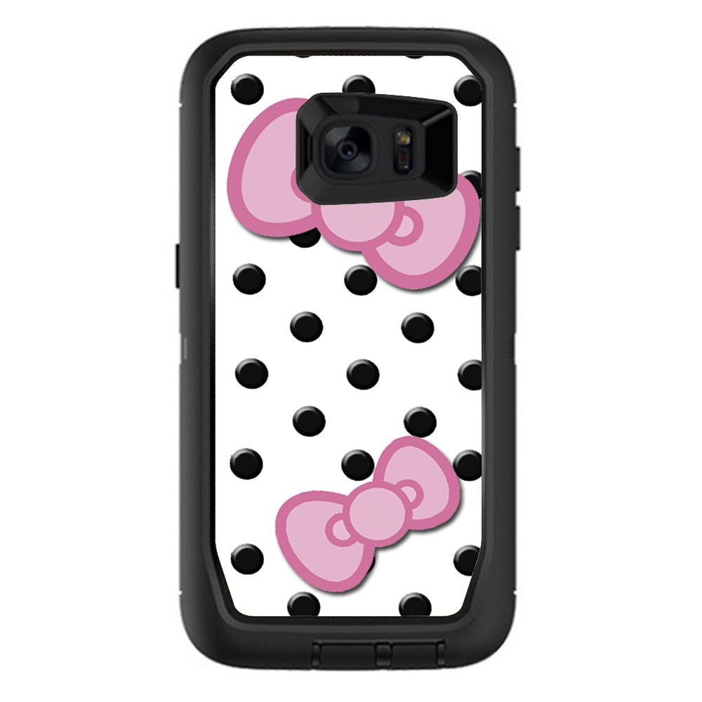  Pink Bows Otterbox Defender Samsung Galaxy S7 Edge Skin