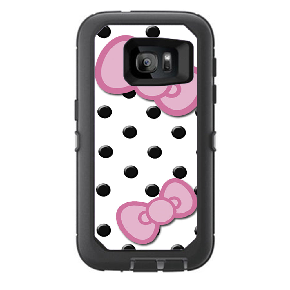  Pink Bows Otterbox Defender Samsung Galaxy S7 Skin