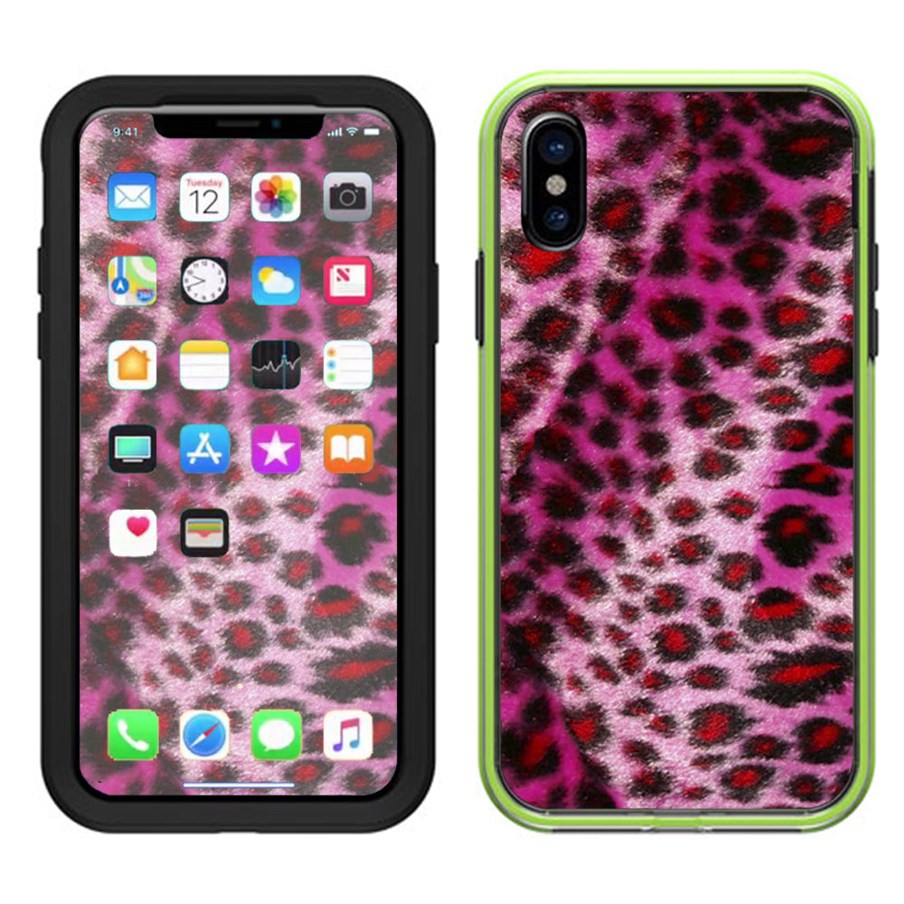  Pink Fur, Cheetah Lifeproof Slam Case iPhone X Skin