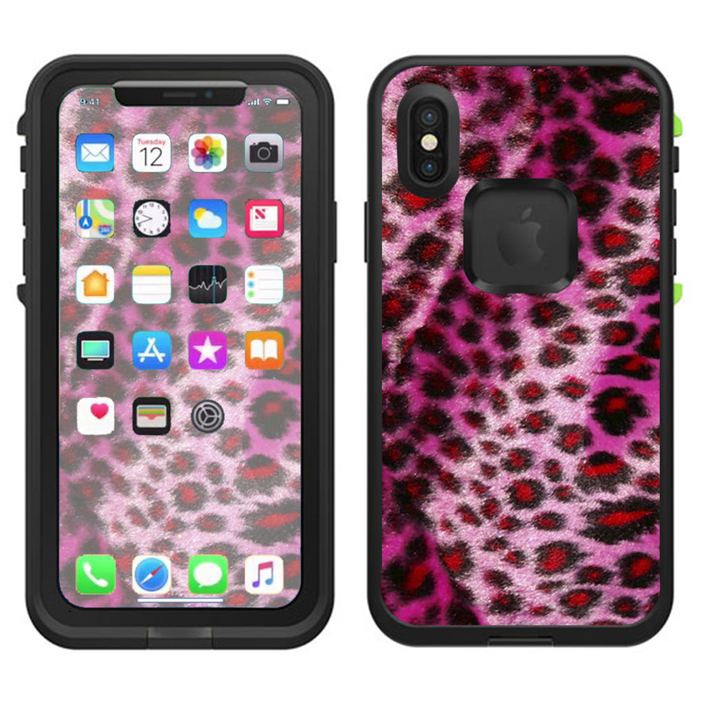  Pink Fur, Cheetah Lifeproof Fre Case iPhone X Skin