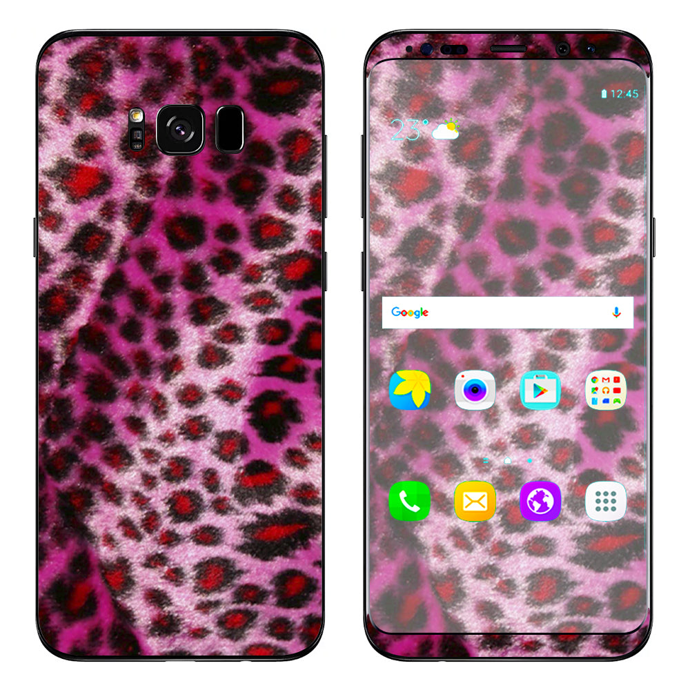  Pink Fur, Cheetah Samsung Galaxy S8 Skin
