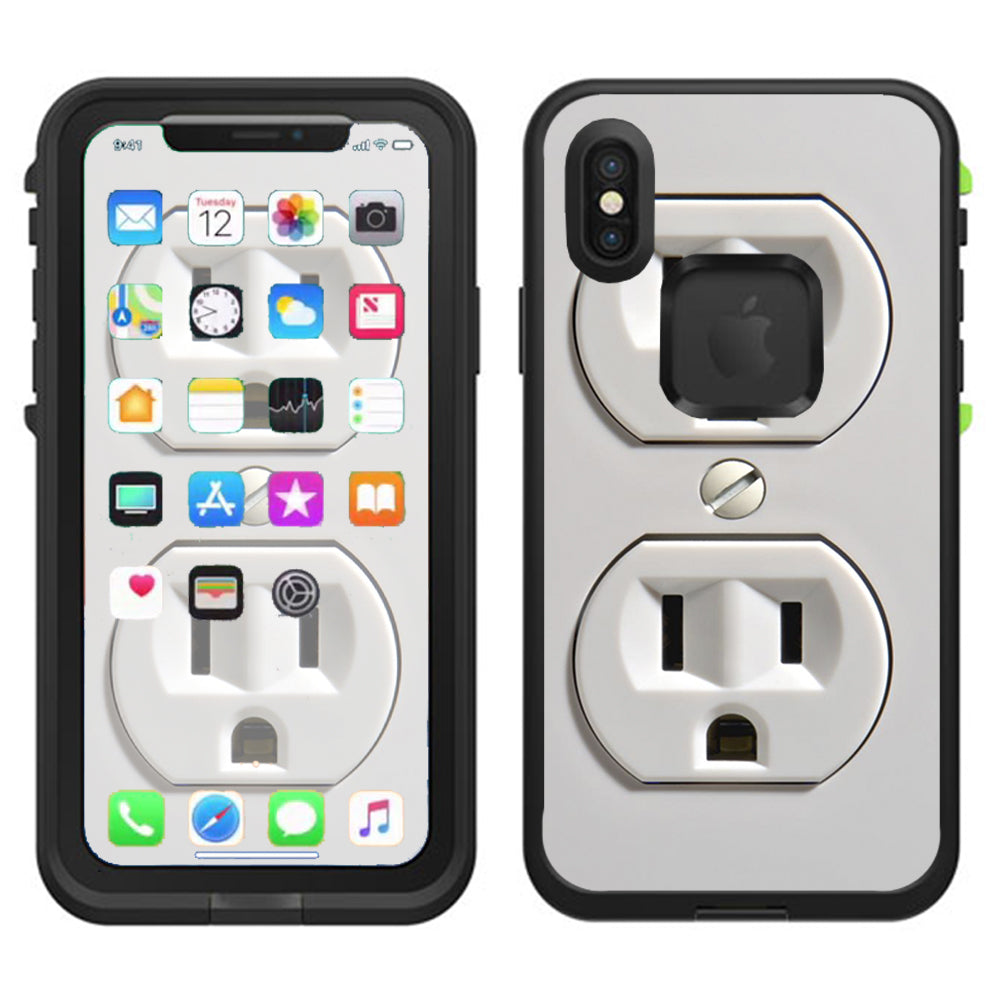  Plug, 110V Electrical Lifeproof Fre Case iPhone X Skin
