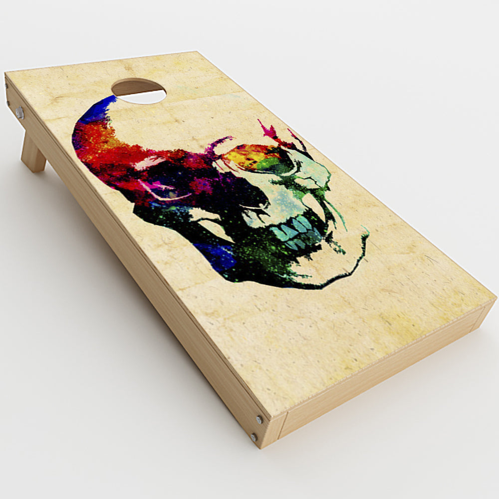  Skeleton In Color Cornhole Game Boards  Skin