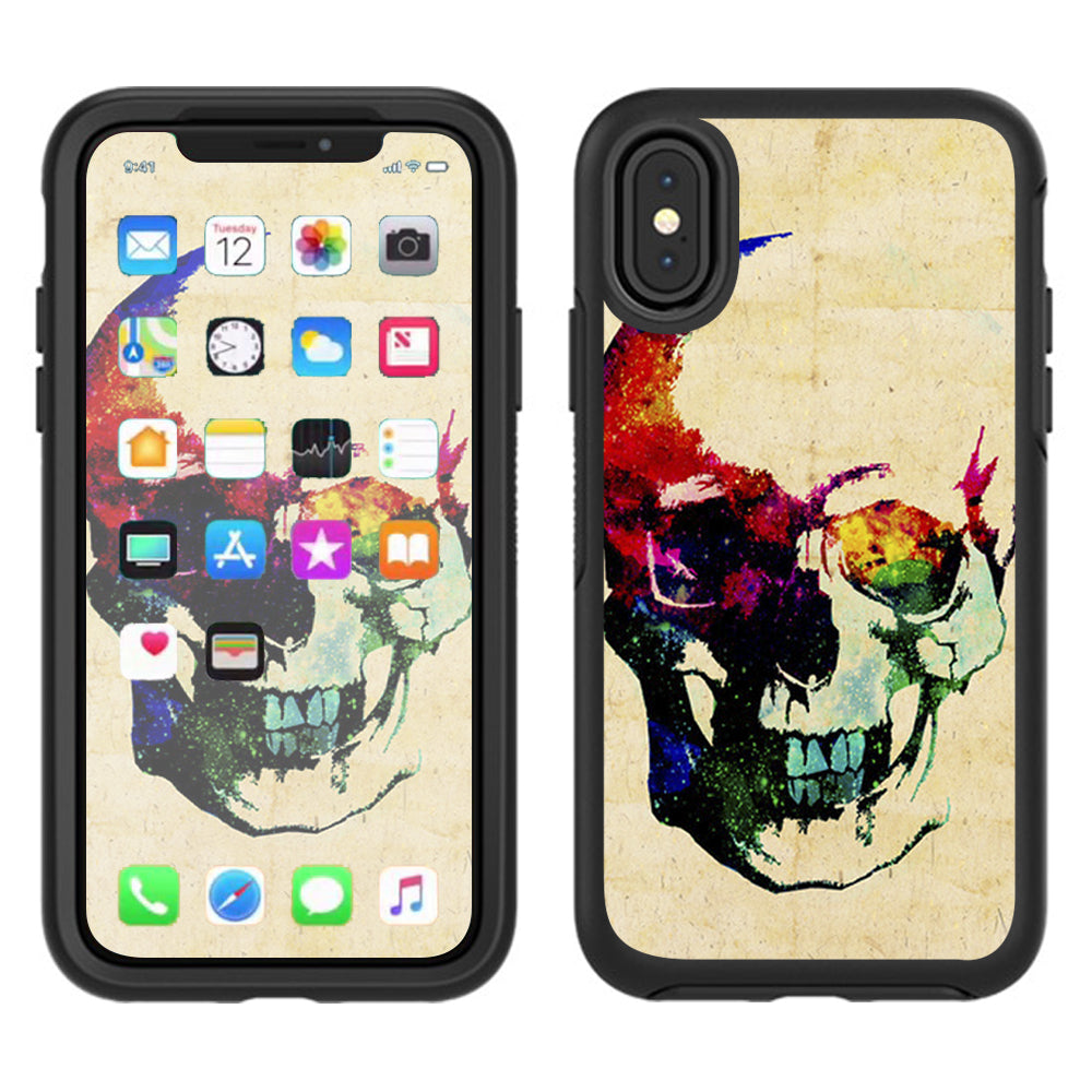  Skeleton In Color Otterbox Defender Apple iPhone X Skin