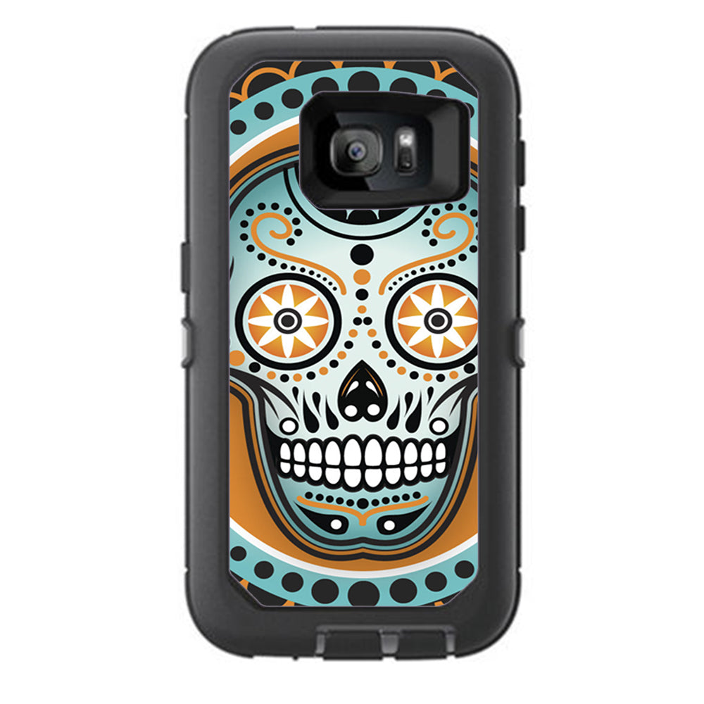  Sugar Skull, Day Of The Dead Otterbox Defender Samsung Galaxy S7 Skin