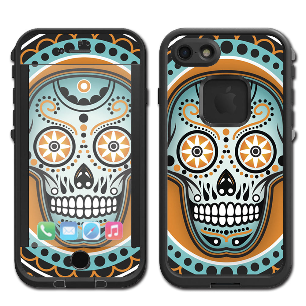  Sugar Skull, Day Of The Dead Lifeproof Fre iPhone 7 or iPhone 8 Skin
