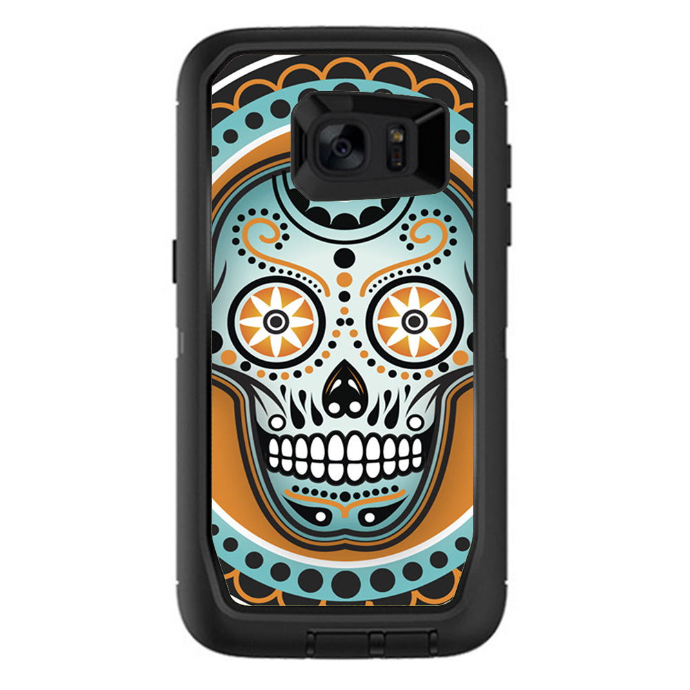  Sugar Skull, Day Of The Dead Otterbox Defender Samsung Galaxy S7 Edge Skin