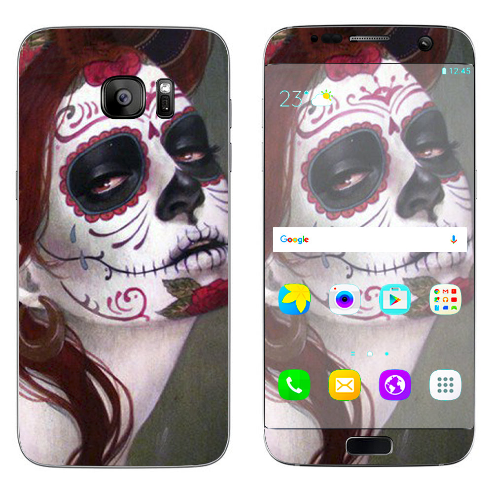  Sugar Skull Girl Samsung Galaxy S7 Edge Skin