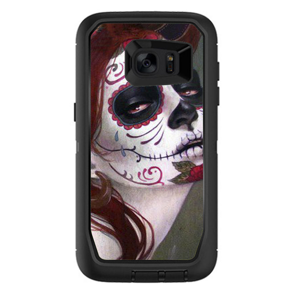  Sugar Skull Girl Otterbox Defender Samsung Galaxy S7 Edge Skin