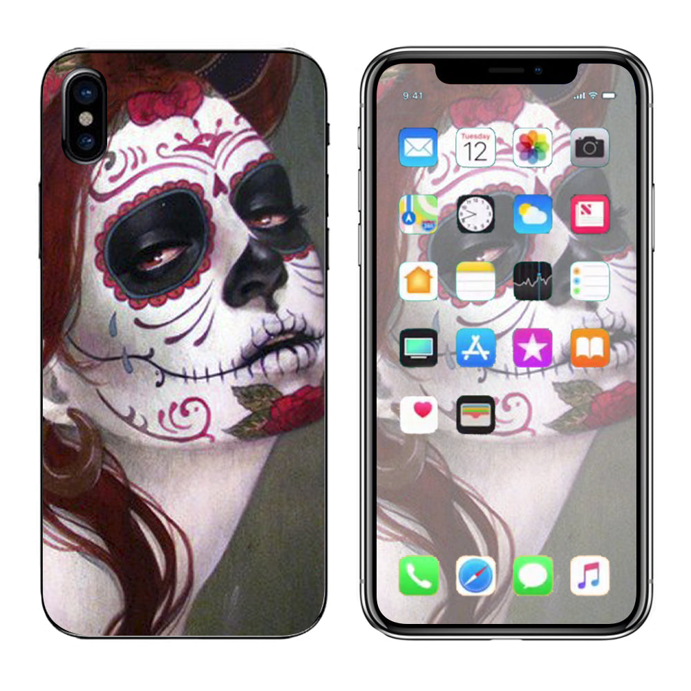  Sugar Skull Girl Apple iPhone X Skin
