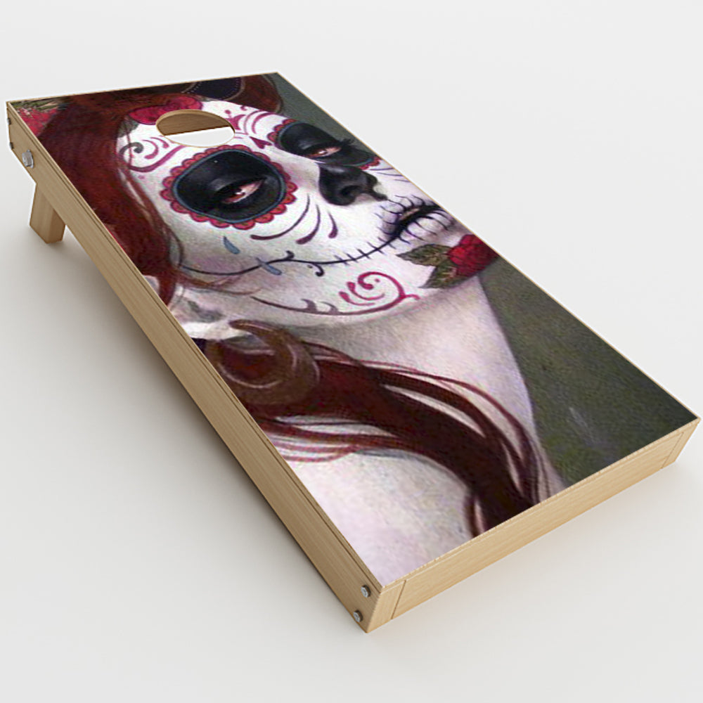  Sugar Skull Girl Cornhole Game Boards  Skin