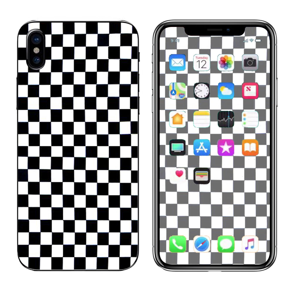  Checkerboard, Checkers Apple iPhone X Skin
