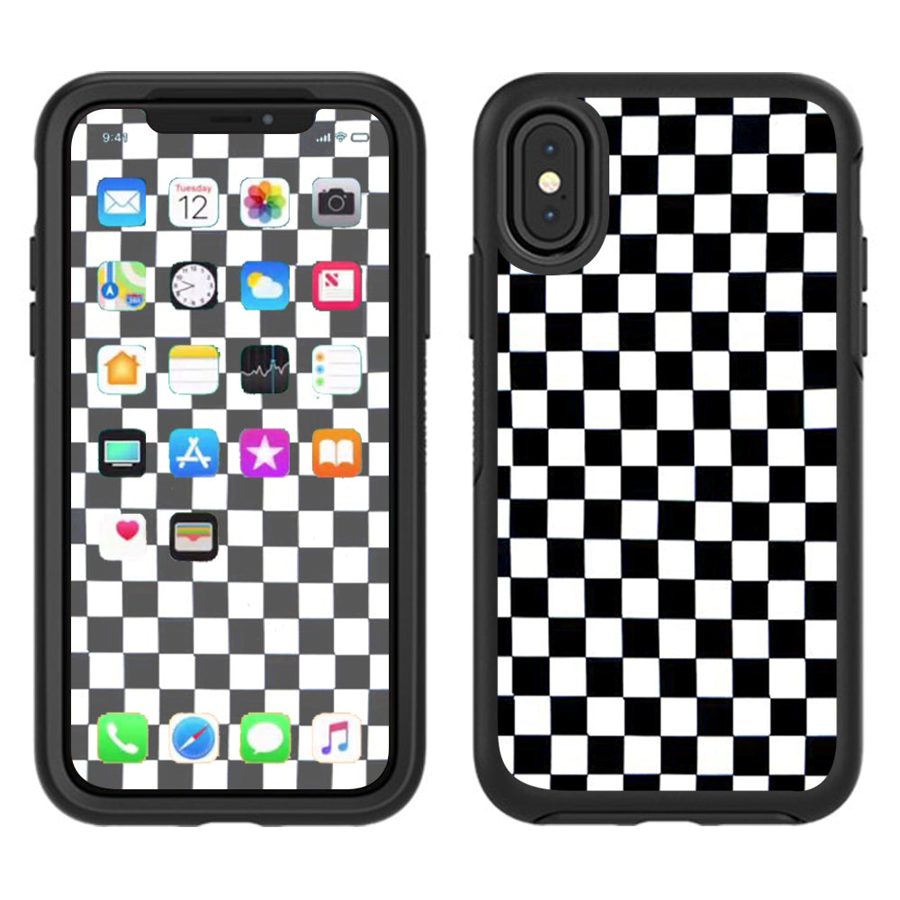  Checkerboard, Checkers Otterbox Defender Apple iPhone X Skin