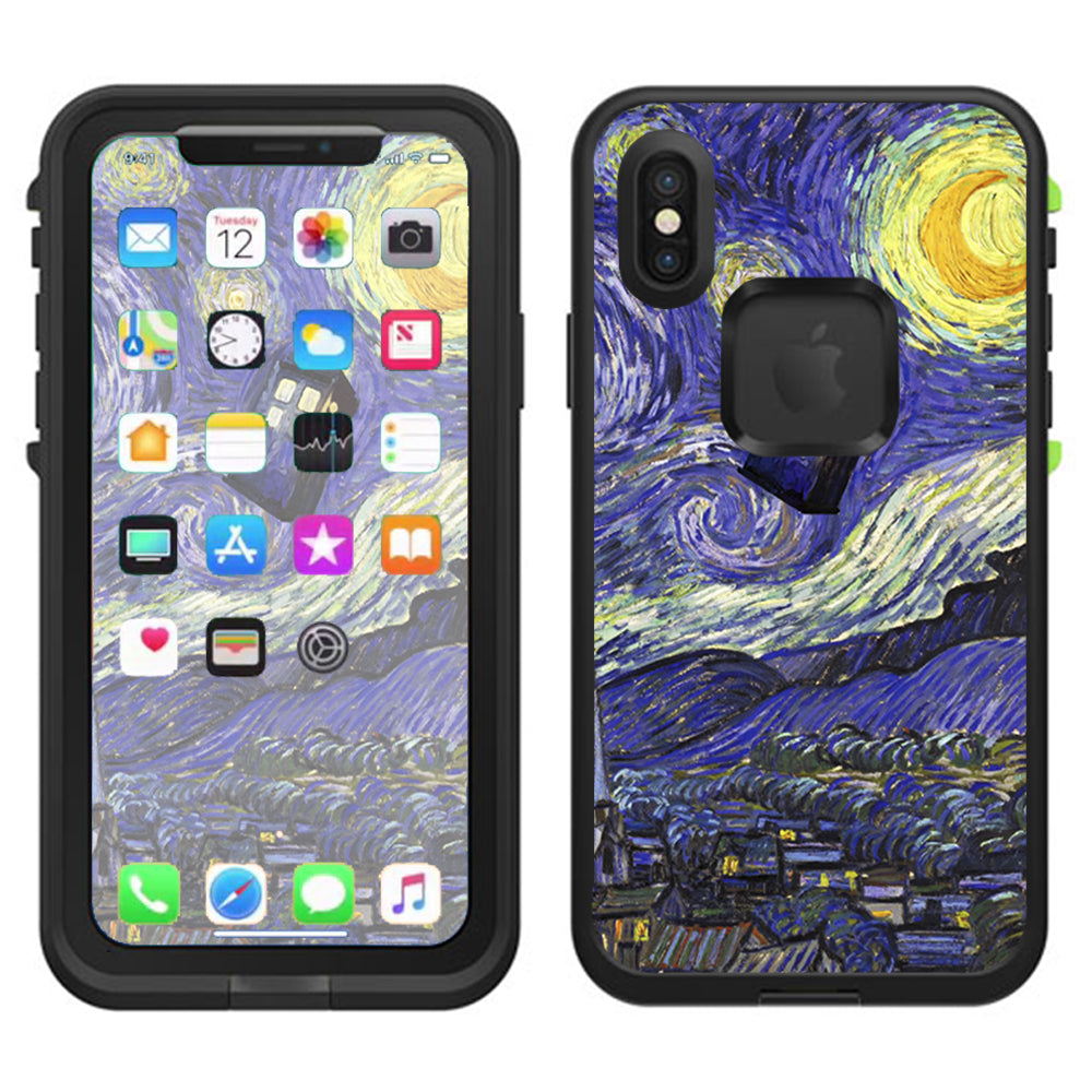  Tardis Starry Night Lifeproof Fre Case iPhone X Skin