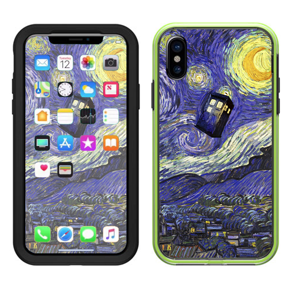  Tardis Starry Night Lifeproof Slam Case iPhone X Skin