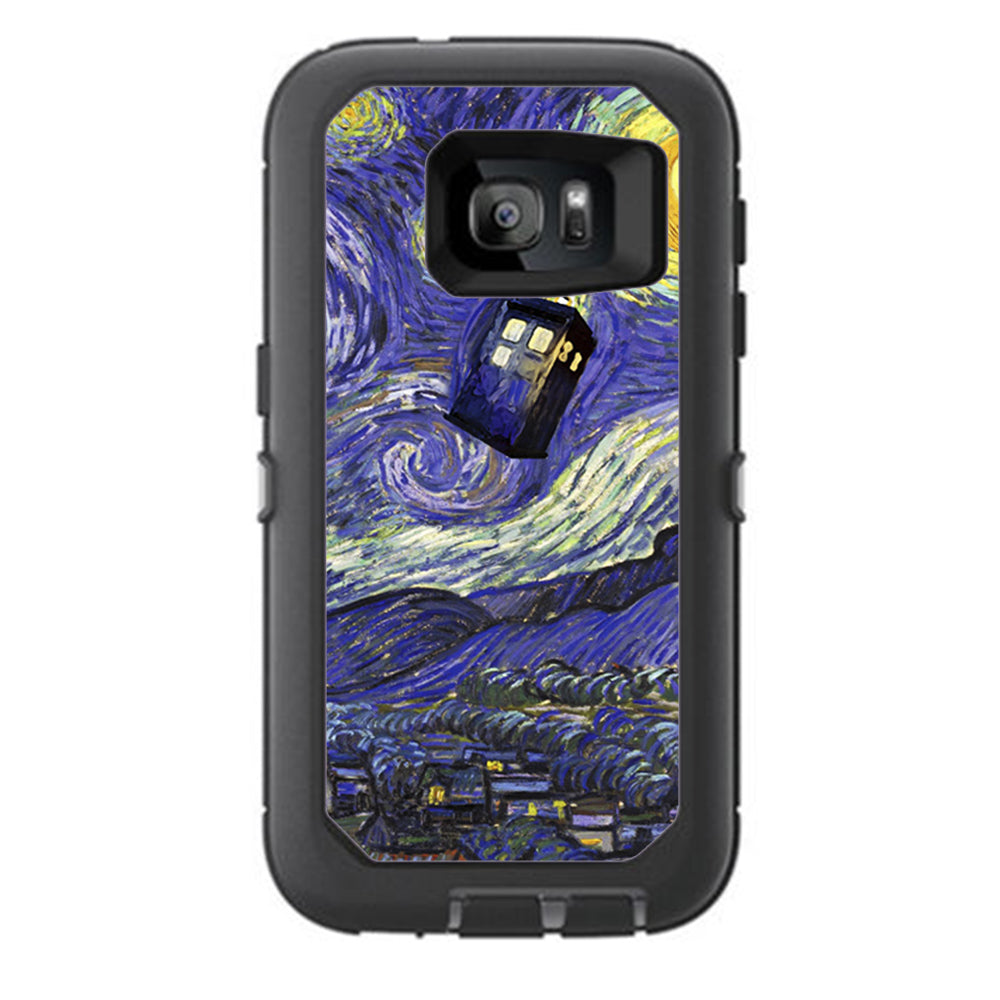  Tardis Starry Night Otterbox Defender Samsung Galaxy S7 Skin