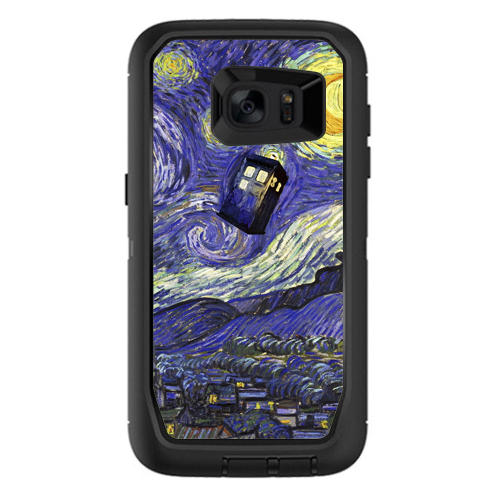  Tardis Starry Night Otterbox Defender Samsung Galaxy S7 Edge Skin