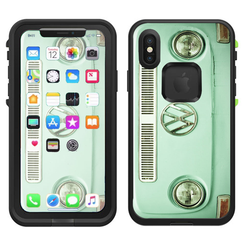  Baby Blue Vw Bus Lifeproof Fre Case iPhone X Skin