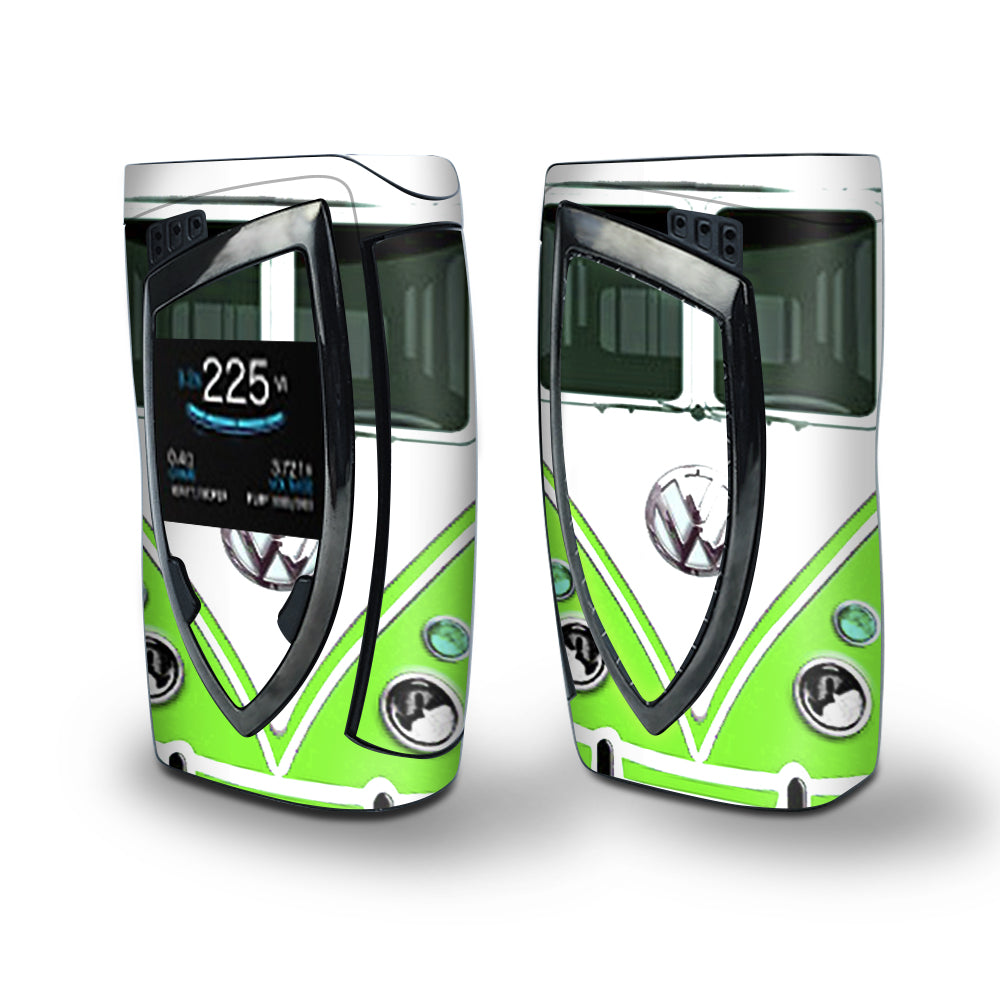 Skin Decal Vinyl Wrap for Smok Devilkin Kit 225w Vape (includes TFV12 Prince Tank Skins) skins cover / VW Bus, split window Green