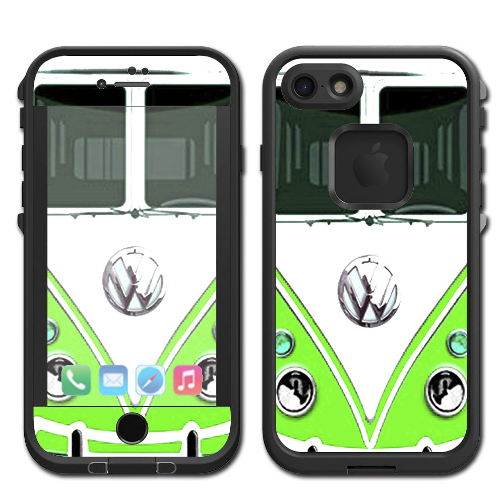  Vw Bus, Split Window Green Lifeproof Fre iPhone 7 or iPhone 8 Skin
