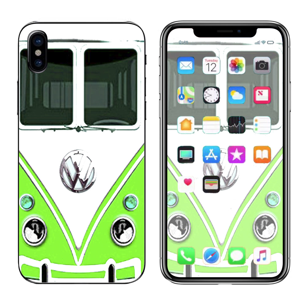  Vw Bus, Split Window Green Apple iPhone X Skin