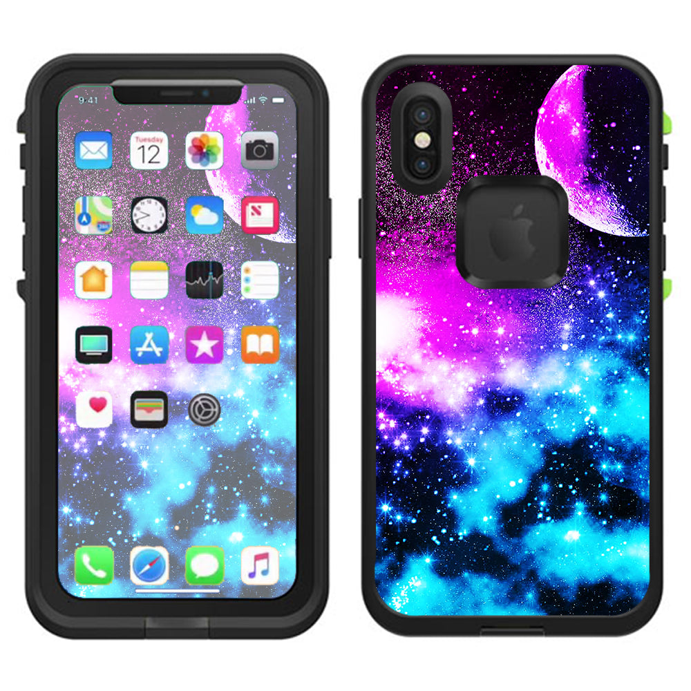  Galaxy Fluorescent Lifeproof Fre Case iPhone X Skin
