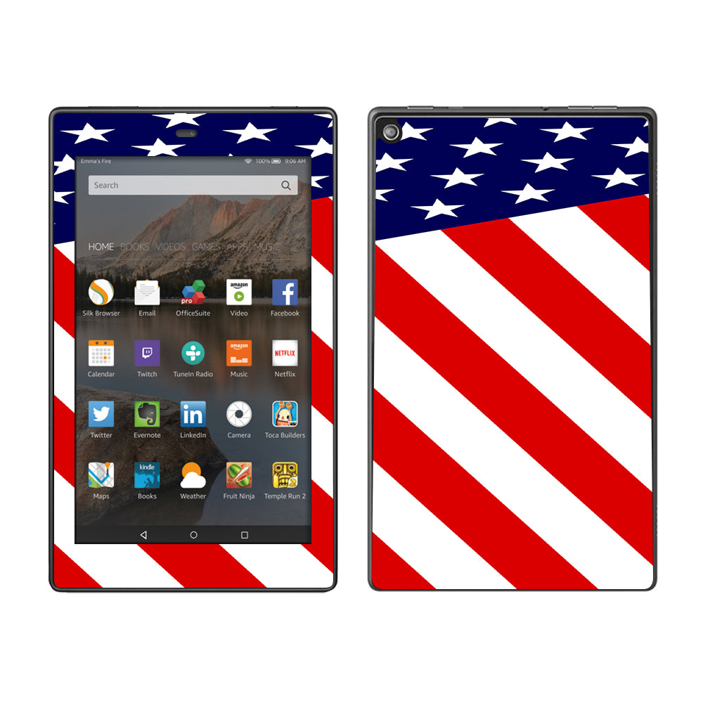  American Flag Usa Amazon Fire HD 8 Skin