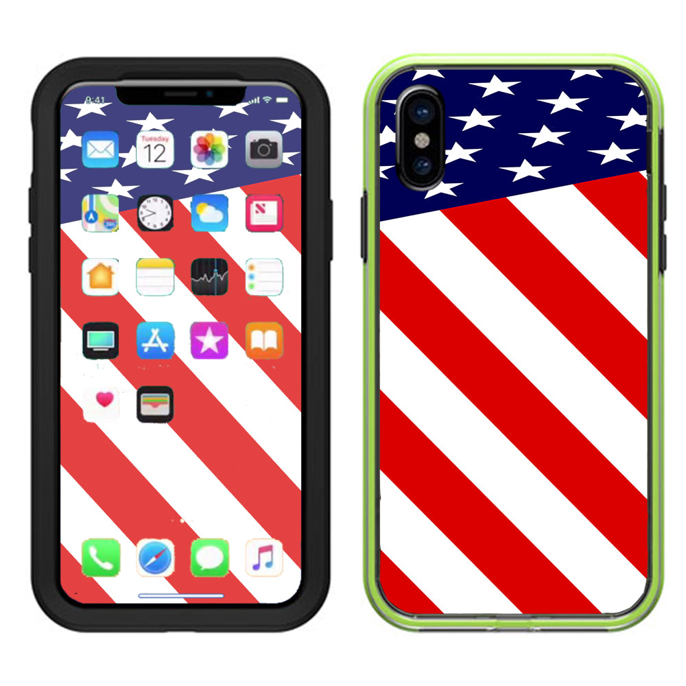  American Flag Usa Lifeproof Slam Case iPhone X Skin