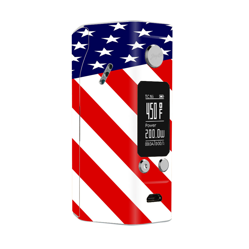  American Flag Usa Wismec Reuleaux RX200S Skin