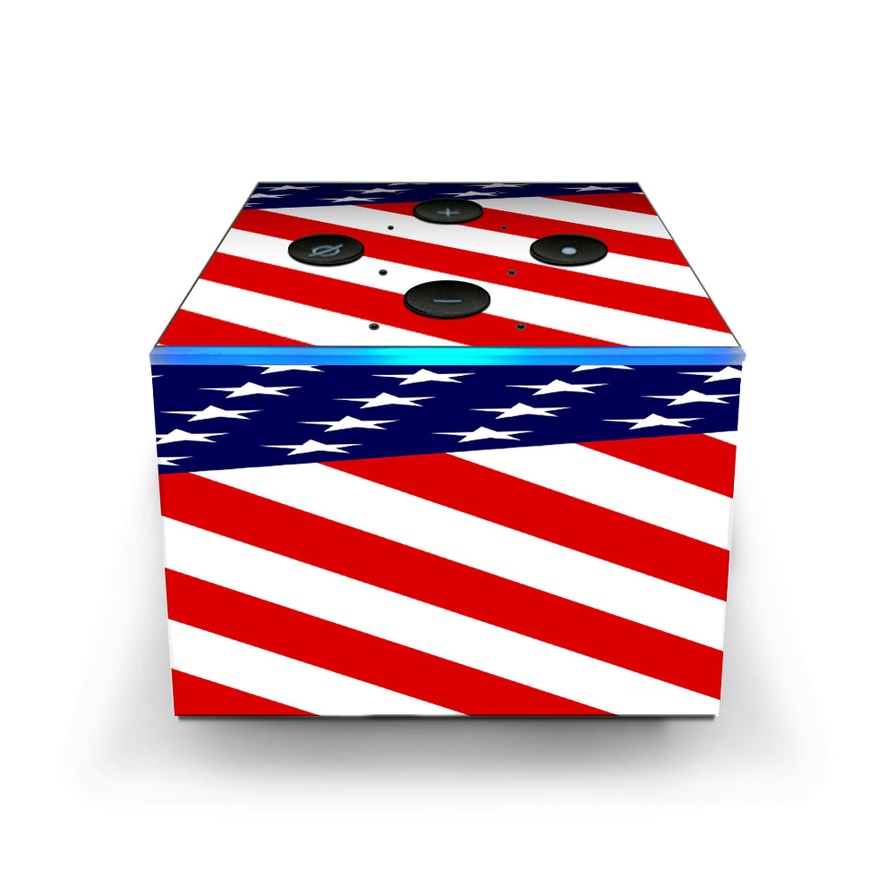  American Flag Usa Amazon Fire TV Cube Skin