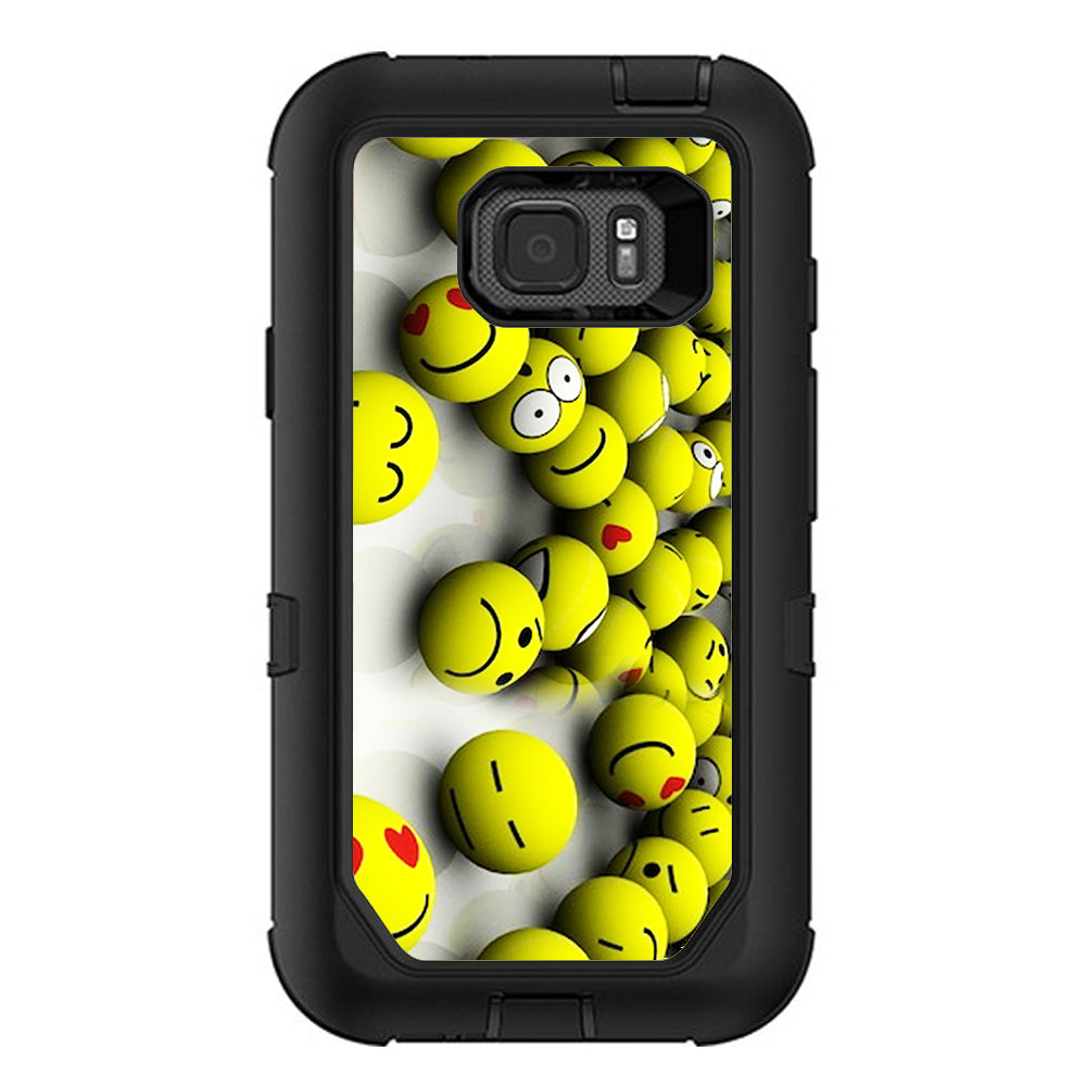  Tennis Balls Happy Faces Otterbox Defender Samsung Galaxy S7 Active Skin