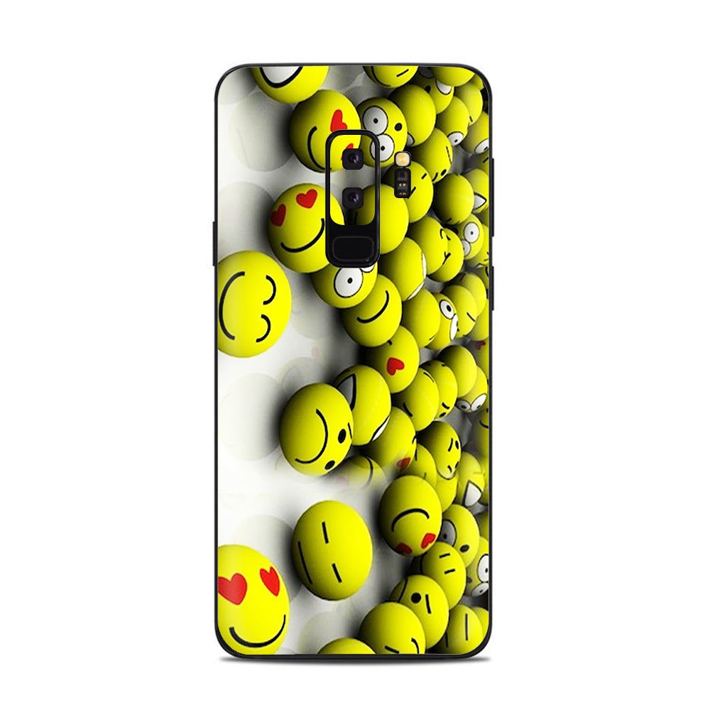  Tennis Balls Happy Faces Samsung Galaxy S9 Plus Skin