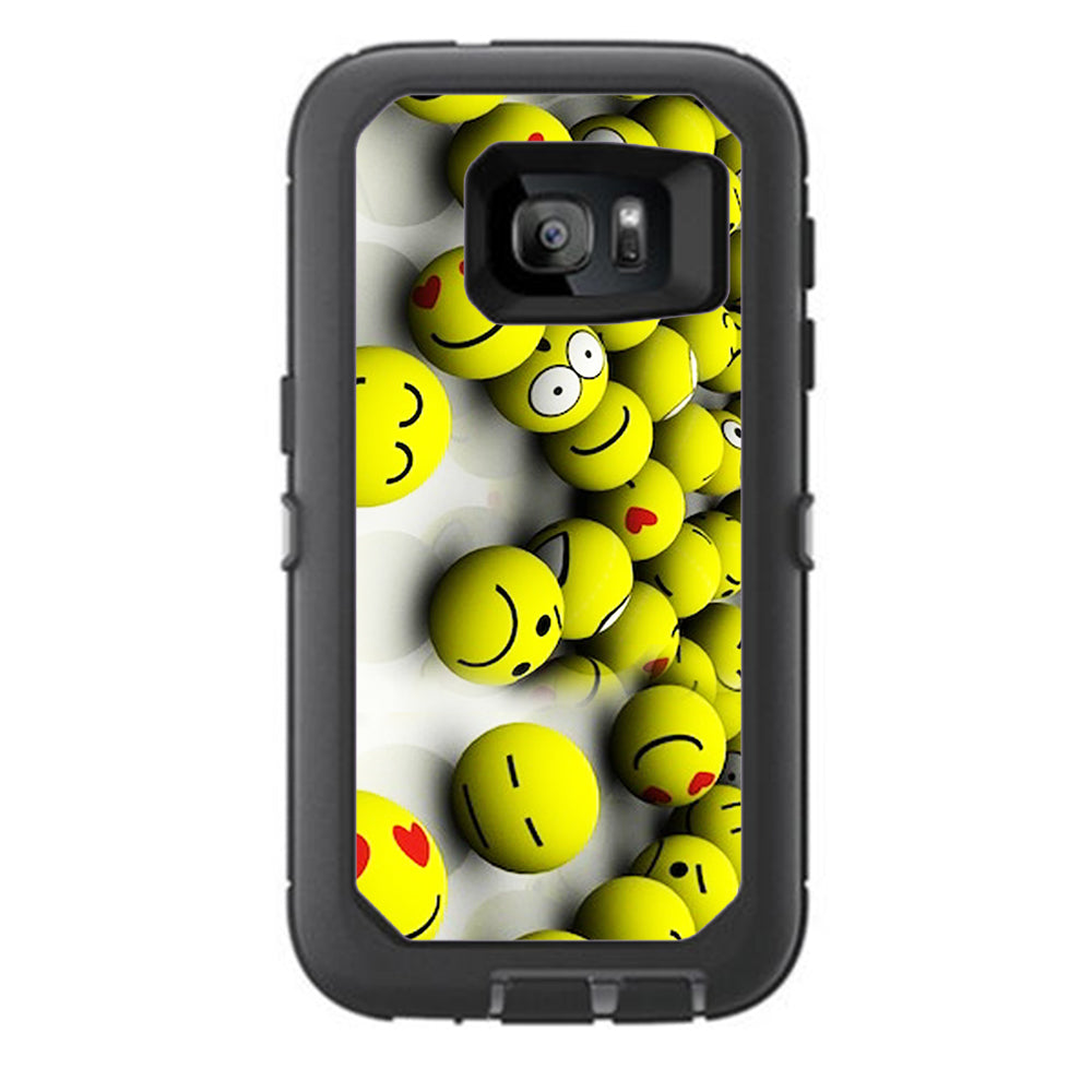  Tennis Balls Happy Faces Otterbox Defender Samsung Galaxy S7 Skin